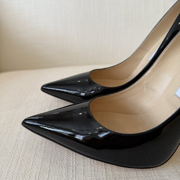 Jimmy Choo Anouk Black Patent Leather Heels - Picture 10 of 16
